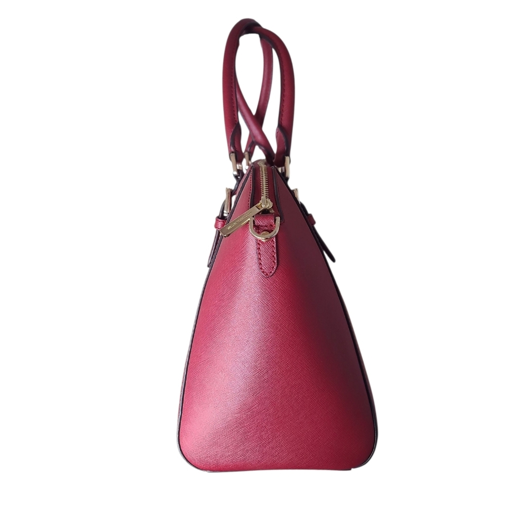 NWT Michael Kors Ciara Top Zip Leather Satchel Scarlet (Red) - Picture 6 of 16
